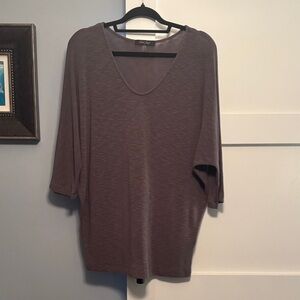 Laila Jayde Women's V-Neck Sweater in Grayish Brown